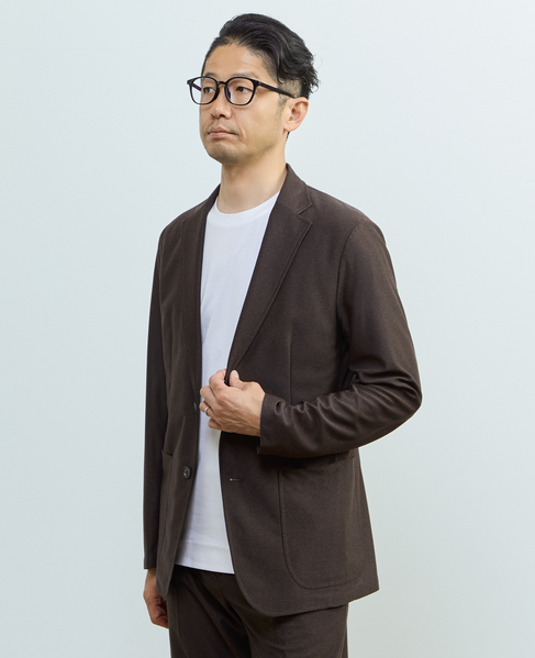 トラベストジャージイージージャケット(セットアップ可) 詳細画像 ブラウン 15