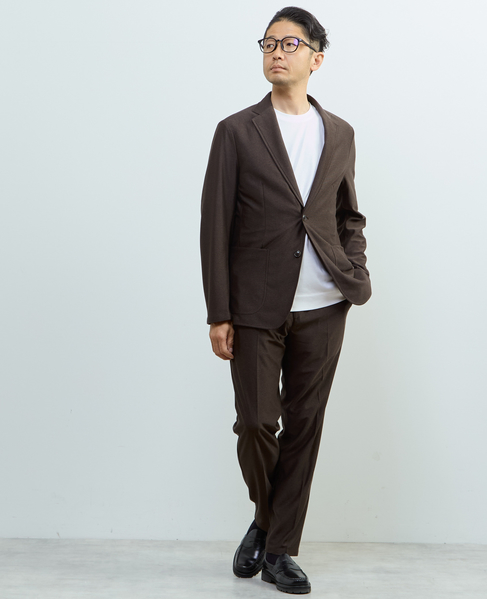 トラベストジャージイージージャケット(セットアップ可) 詳細画像 ブラウン 16