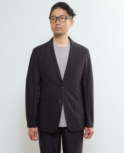 トラベストジャージイージージャケット(セットアップ可) 詳細画像 ブラウン 2