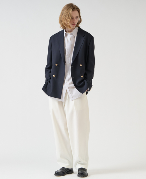 【1978 MEN'S MELROSE】ビンテージメッシュダブルブレストジャケット 詳細画像 ネイビー 16