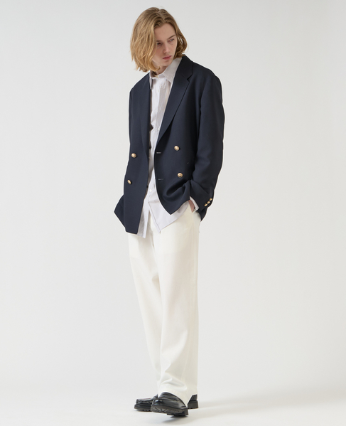 【1978 MEN'S MELROSE】ビンテージメッシュダブルブレストジャケット 詳細画像 ネイビー 17