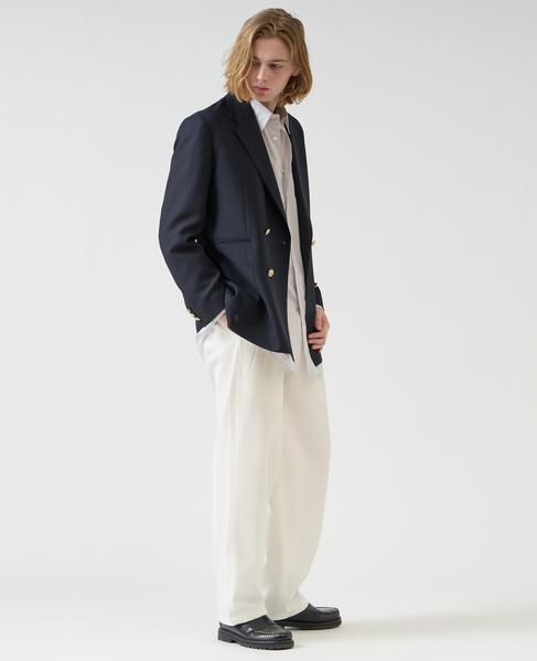 【1978 MEN'S MELROSE】ビンテージメッシュダブルブレストジャケット 詳細画像 ネイビー 19