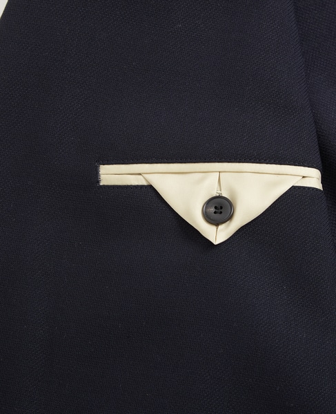 【1978 MEN'S MELROSE】ビンテージメッシュダブルブレストジャケット 詳細画像 ネイビー 2