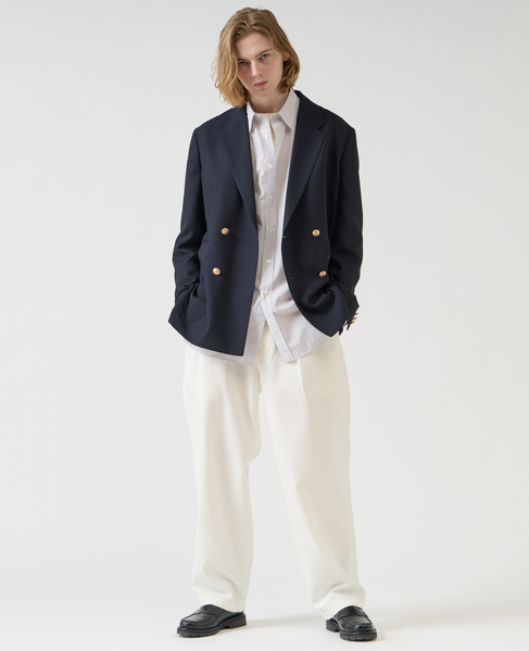 【1978 MEN'S MELROSE】ビンテージメッシュダブルブレストジャケット 詳細画像 ネイビー 21