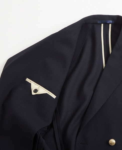 【1978 MEN'S MELROSE】ビンテージメッシュダブルブレストジャケット 詳細画像 ネイビー 5