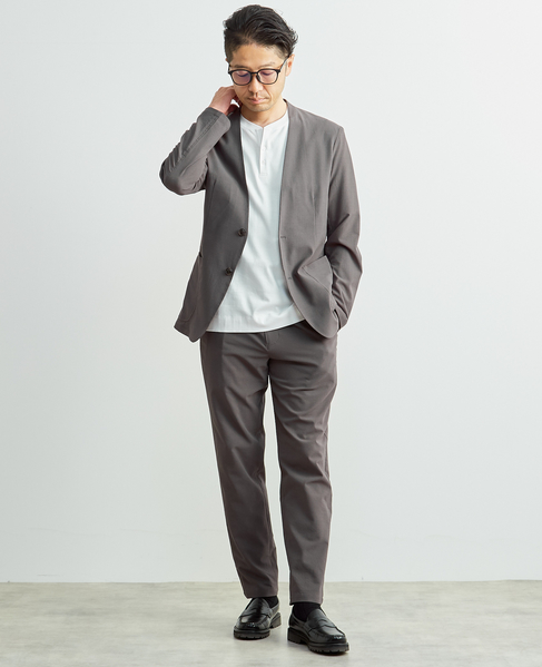 ソロテックスサッカーイージーノーカラージャケット(セットアップ可) 詳細画像 グレー 15