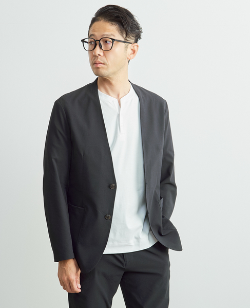 ソロテックスサッカーイージーノーカラージャケット(セットアップ可) 詳細画像 グレー 16