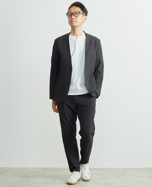 ソロテックスサッカーイージーノーカラージャケット(セットアップ可) 詳細画像 グレー 18