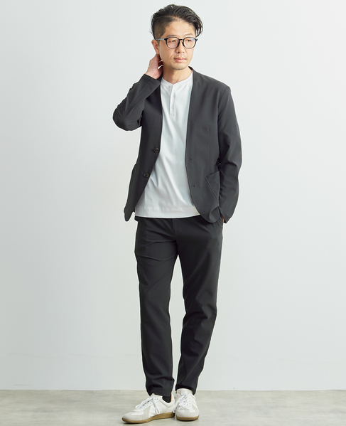 ソロテックスサッカーイージーノーカラージャケット(セットアップ可) 詳細画像 グレー 19