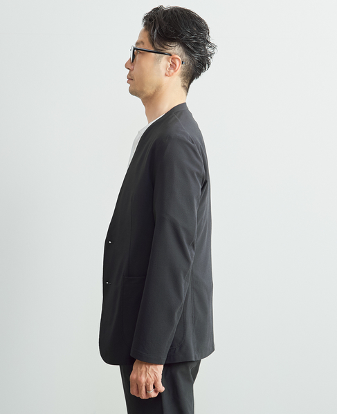 ソロテックスサッカーイージーノーカラージャケット(セットアップ可) 詳細画像 グレー 3