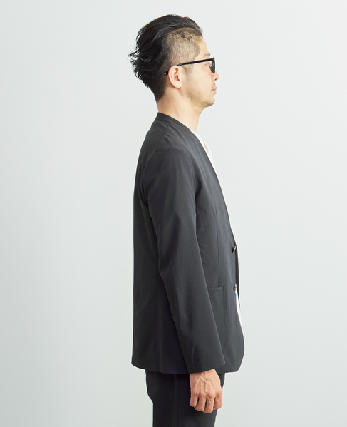 ソロテックスサッカーイージーノーカラージャケット(セットアップ可) 詳細画像 グレー 5