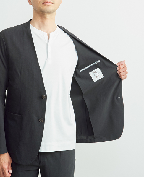 ソロテックスサッカーイージーノーカラージャケット(セットアップ可) 詳細画像 グレー 9