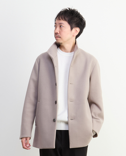 ジャージーメルトン スタンドショートコート