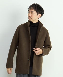 ジャージーメルトン スタンドショートコート