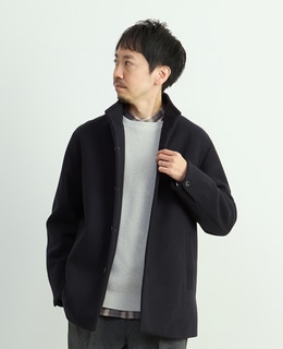 ジャージーメルトン スタンドショートコート