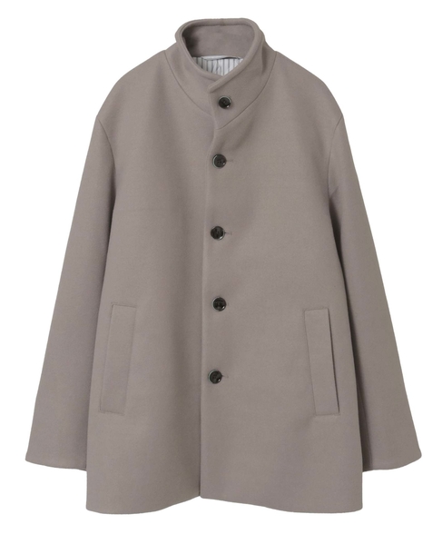 ジャージーメルトン スタンドショートコート 詳細画像 グレージュ 11