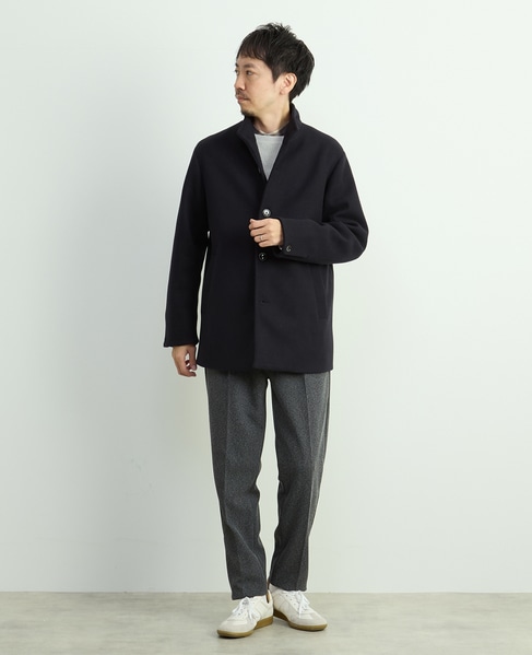 ジャージーメルトン スタンドショートコート 詳細画像 グレージュ 27