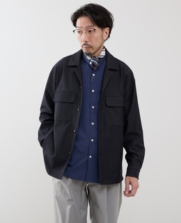 デニムルックトリコットシャツジャケット