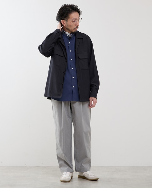 デニムルックトリコットシャツジャケット 詳細画像 ネイビー 15