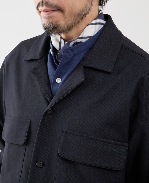 デニムルックトリコットシャツジャケット 詳細画像 ネイビー 6