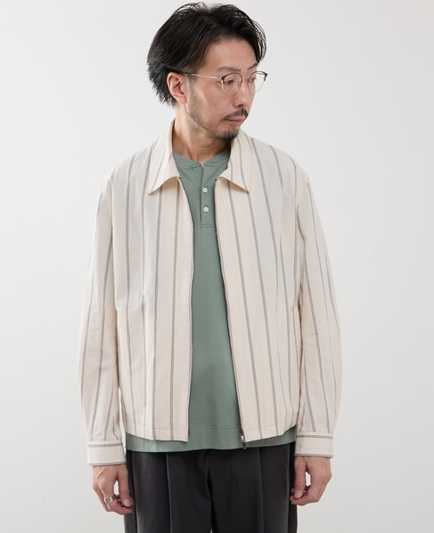 クラブストライプハリントンジャケット 詳細画像 アイボリー 12