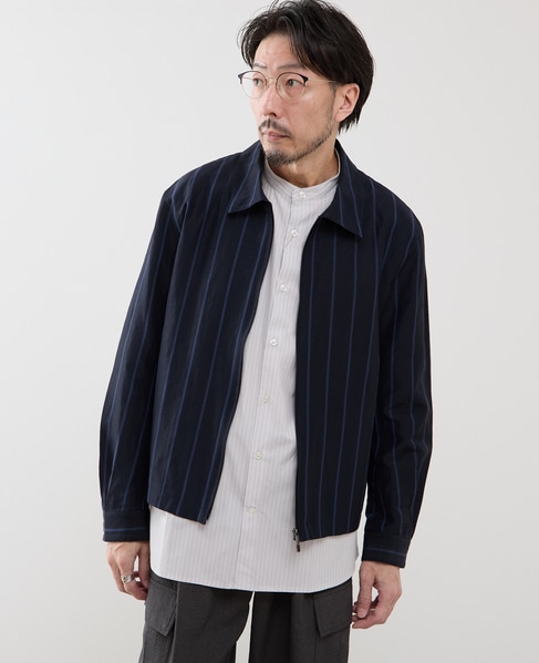 クラブストライプハリントンジャケット 詳細画像 アイボリー 17