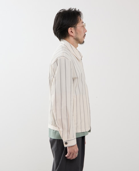 クラブストライプハリントンジャケット 詳細画像 アイボリー 5