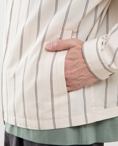 クラブストライプハリントンジャケット 詳細画像 アイボリー 8