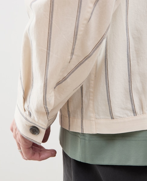 クラブストライプハリントンジャケット 詳細画像 アイボリー 9