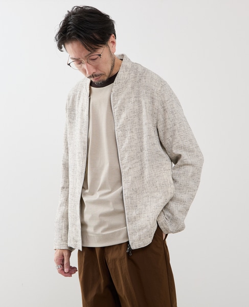 ビシュウサマーツィードボンバージャケット 詳細画像 アイボリー 12