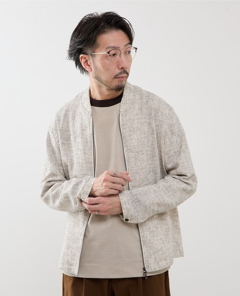 ビシュウサマーツィードボンバージャケット 詳細画像 アイボリー 13