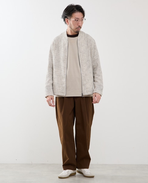 ビシュウサマーツィードボンバージャケット 詳細画像 アイボリー 14