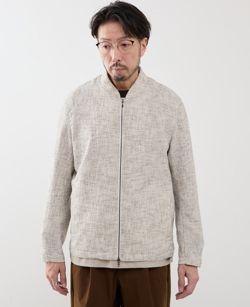 ビシュウサマーツィードボンバージャケット 詳細画像 アイボリー 2