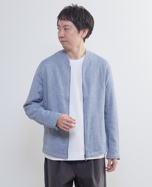 ビシュウサマーツィードボンバージャケット 詳細画像 ブルー 1