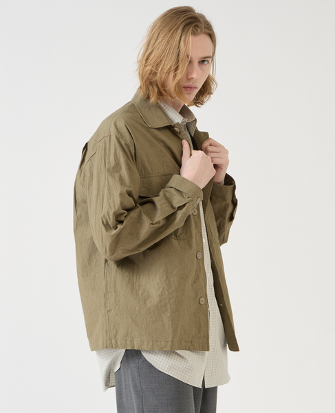 【1978 MEN'S MELROSE】ユーティリティシャツブルゾン 詳細画像 カーキ 14