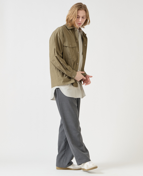 【1978 MEN'S MELROSE】ユーティリティシャツブルゾン 詳細画像 カーキ 19