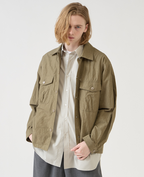 【1978 MEN'S MELROSE】ユーティリティシャツブルゾン 詳細画像 カーキ 9