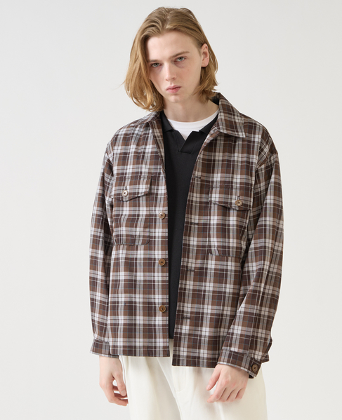 【1978 MEN'S MELROSE】ユーティリティシャツブルゾン 詳細画像 ブラウン 2