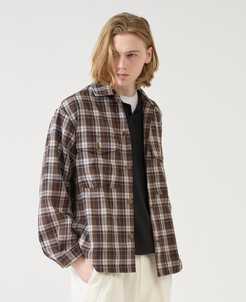 【1978 MEN'S MELROSE】ユーティリティシャツブルゾン 詳細画像 ブラウン 6