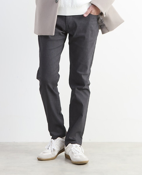 メランジピンヘッドハイパースリムテーパードパンツ 詳細画像 チャコール 1