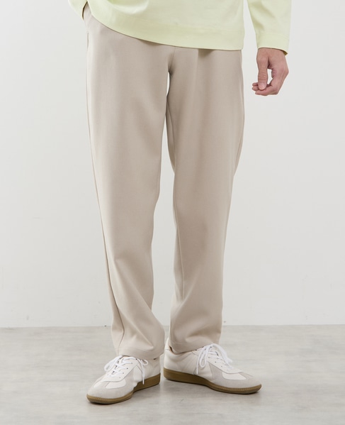 ストレッチダブルクロス リラックステーパードパンツ 詳細画像 ベージュ 1