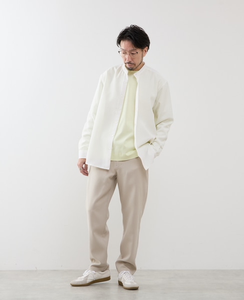 ストレッチダブルクロス リラックステーパードパンツ 詳細画像 ベージュ 16