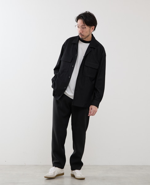 ストレッチダブルクロス リラックステーパードパンツ 詳細画像 ベージュ 23