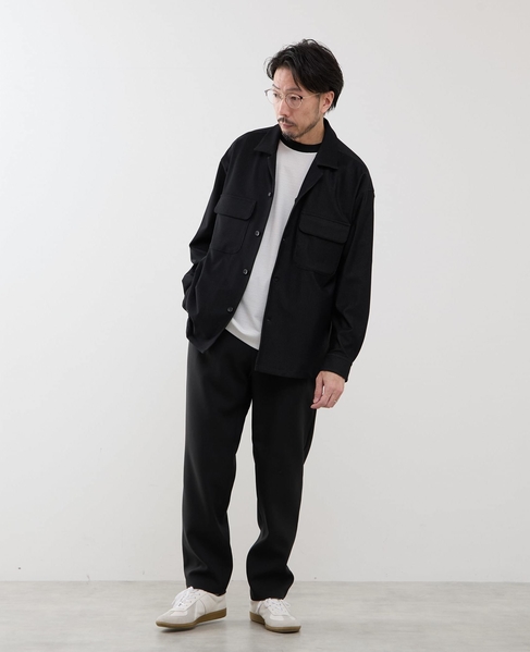 ストレッチダブルクロス リラックステーパードパンツ 詳細画像 ベージュ 26