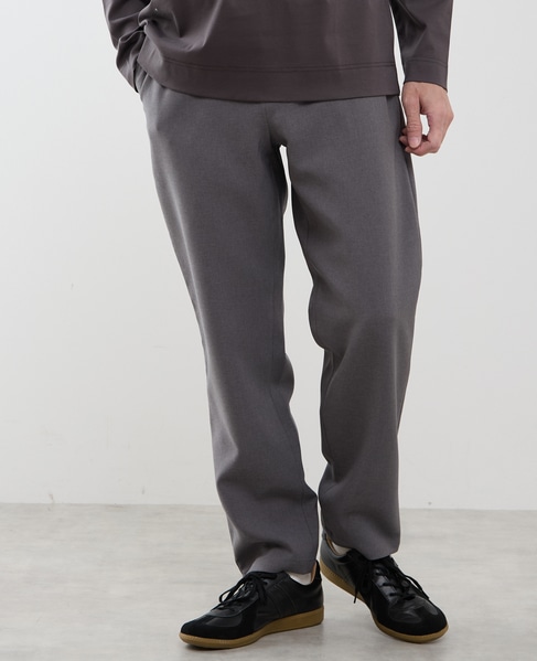 ストレッチダブルクロス リラックステーパードパンツ 詳細画像 グレー 1