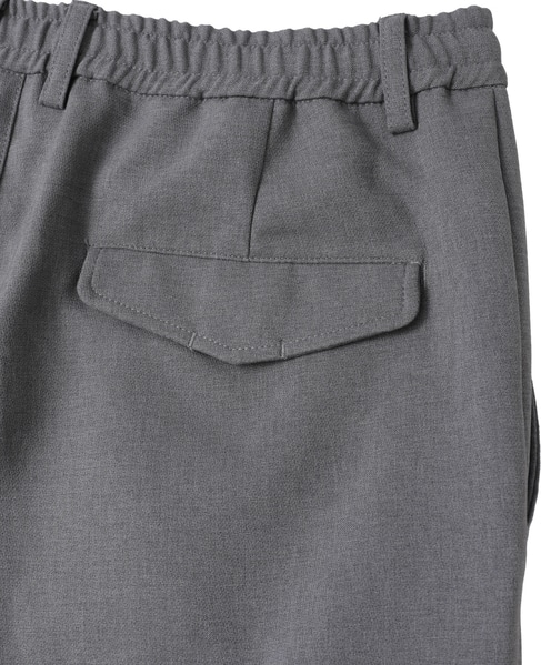 ストレッチダブルクロス リラックステーパードパンツ 詳細画像 グレー 8