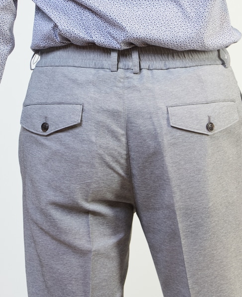 カラミストレッチコンフォートパンツ(セットアップ可) 詳細画像 ライトグレー 9