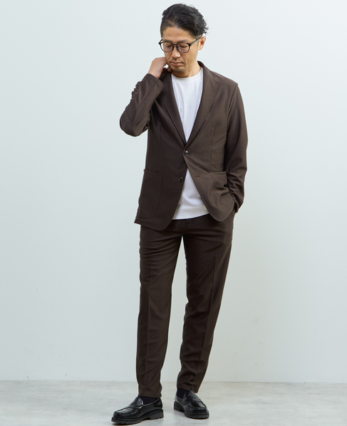 トラベストジャージイージーパンツ(セットアップ可) 詳細画像 ブラウン 15