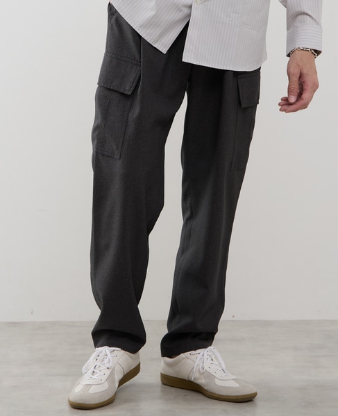 シュリンクトラベストカーゴパンツ 詳細画像 グレー 1