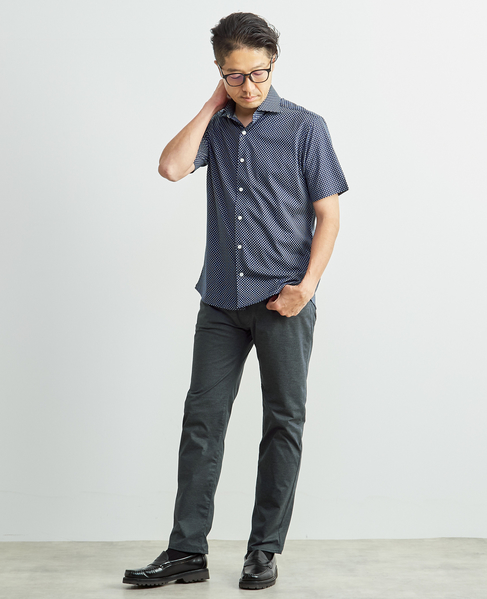 プリントドットジャージー5ポケットパンツ 詳細画像 ネイビー 14